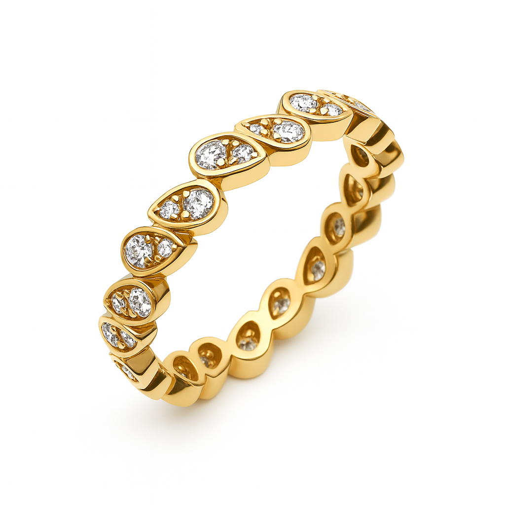 Diamantring - Memoire, Gelbgold