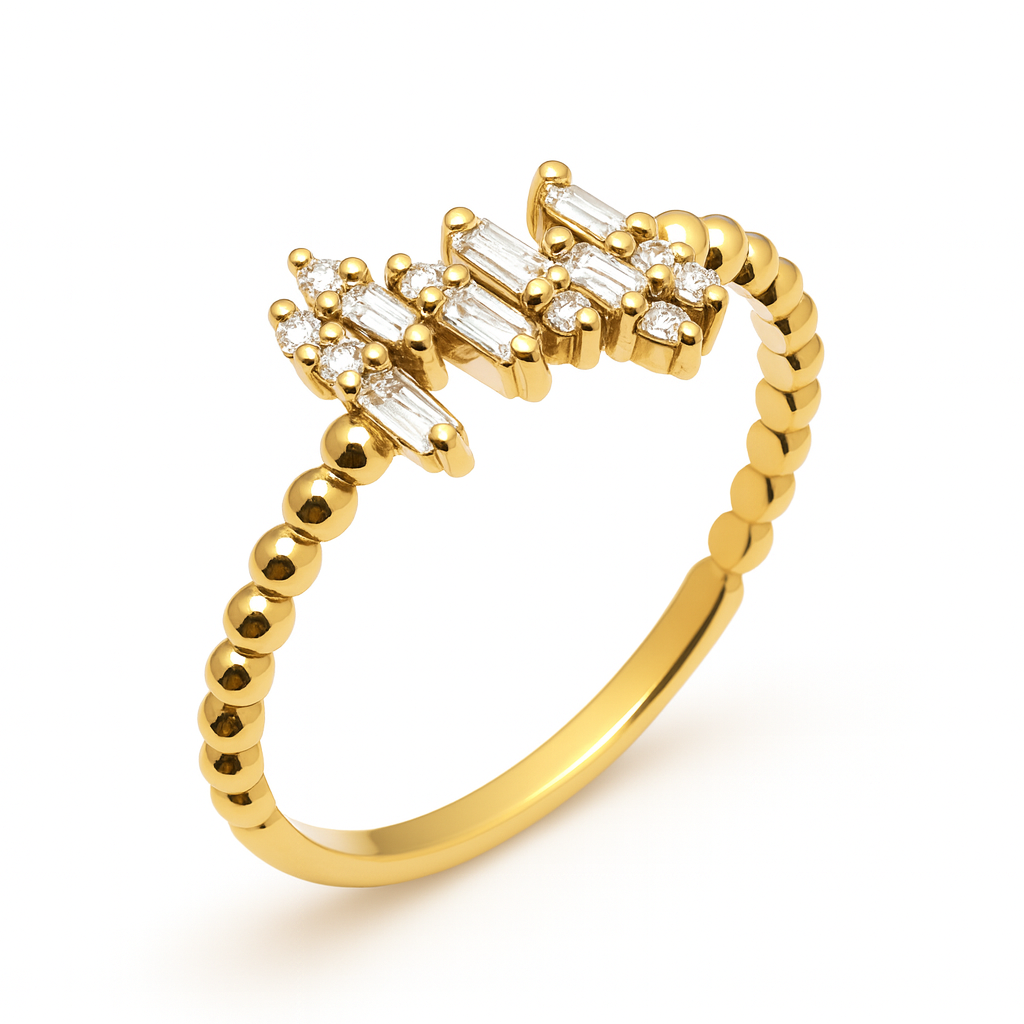 Diamantring - Astrella, Gelbgold