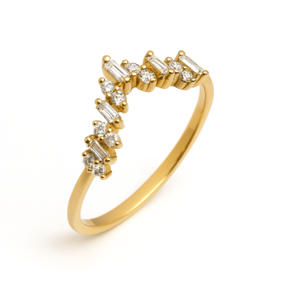 Diamantring - Aurore, Gelbgold