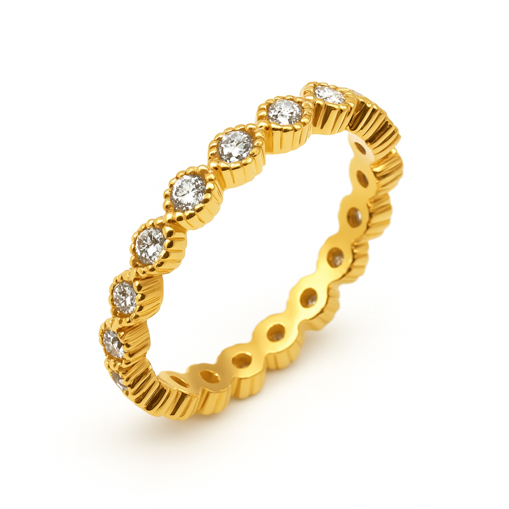 Diamantring - Soleil, Gelbgold