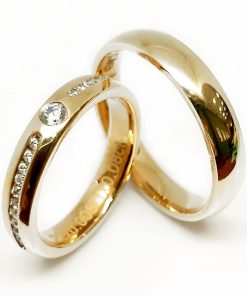 Trauringe Gelbgold 585 mit 0,30 ct Diamanten – IL03