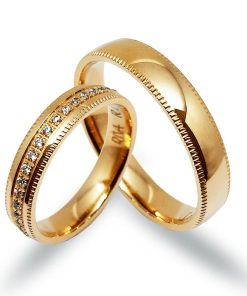 Trauringe Gelbgold 585 mit 0,40 ct Diamanten – RD038