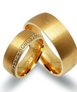 Trauringe Gelbgold 585 mit 0,40 ct Diamanten – N1003