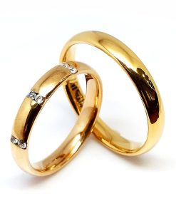 Trauringe Gelbgold 585 mit 0,12 ct Diamanten – RU1079
