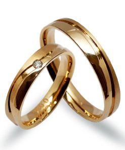 Trauringe Gelbgold 585 mit 0,3 ct Diamanten – TG228