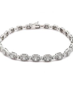 Armband Weißgold 585 mit 2,57 ct Diamanten – P000630