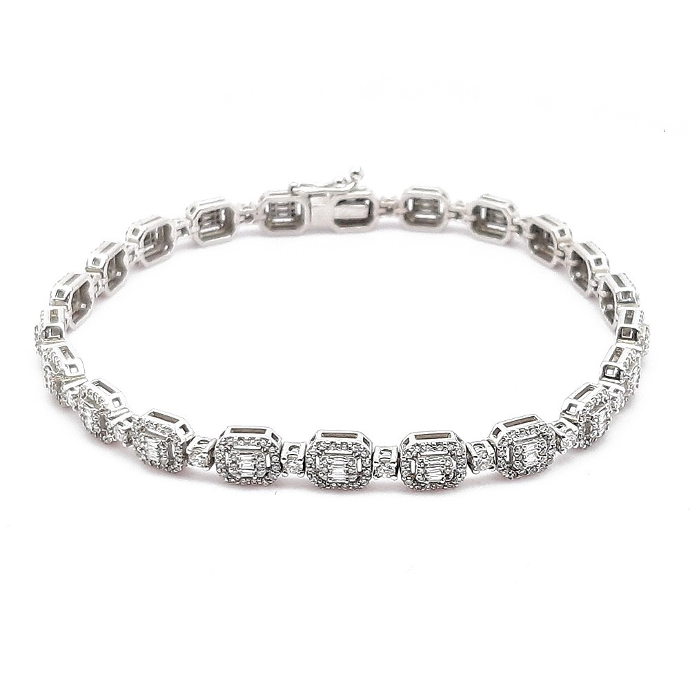 Armband, Weißgold 585 mit 2,57 ct Diamanten (P000630)
