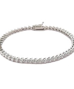 Tennisarmband Weißgold 585 mit 3,42 ct Diamanten – P000340