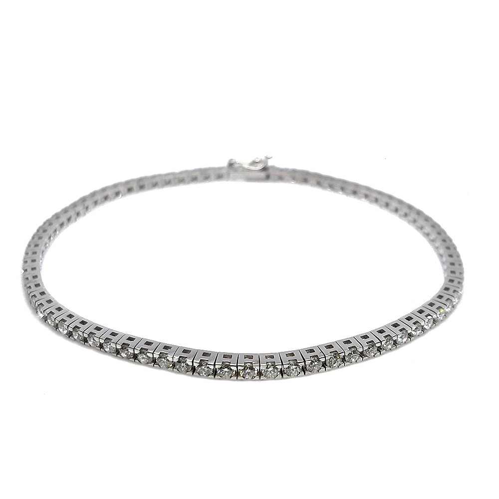 Tennisarmband, Weißgold 585 mit 2,25 ct Diamanten (P000339)