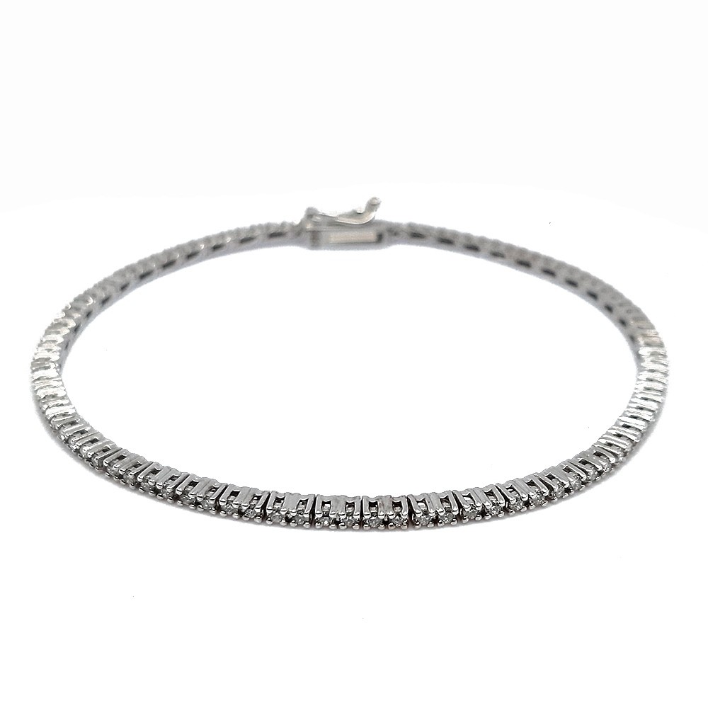 Tennisarmband, Weißgold 585 mit 1,04 ct Diamanten (P000456)