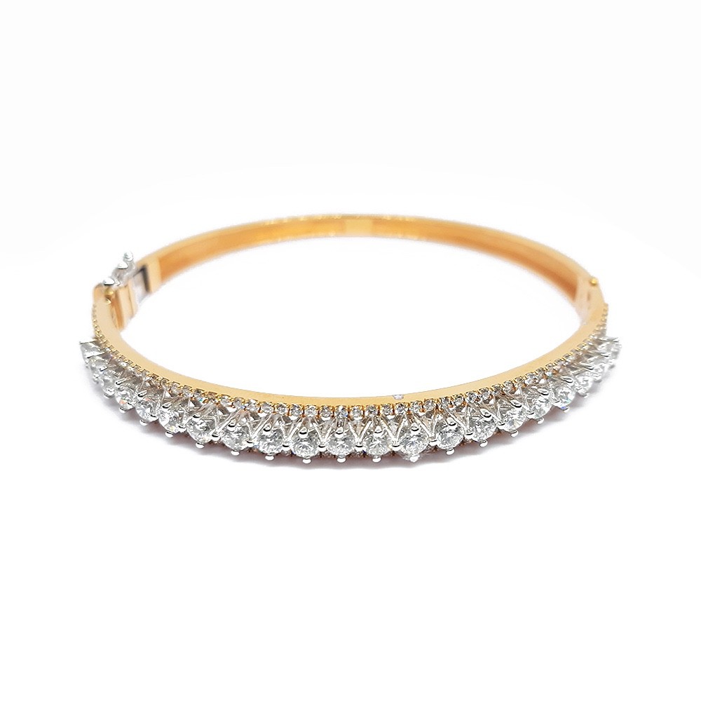 Armreif, Gelbgold 750 mit 3,24 ct Diamanten (FP00062)