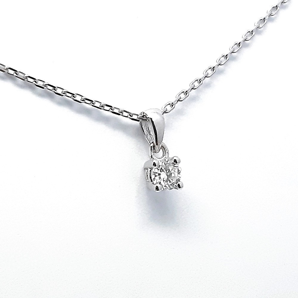 Anhänger, Weißgold 585 mit 0,15 ct Diamanten (P000443)