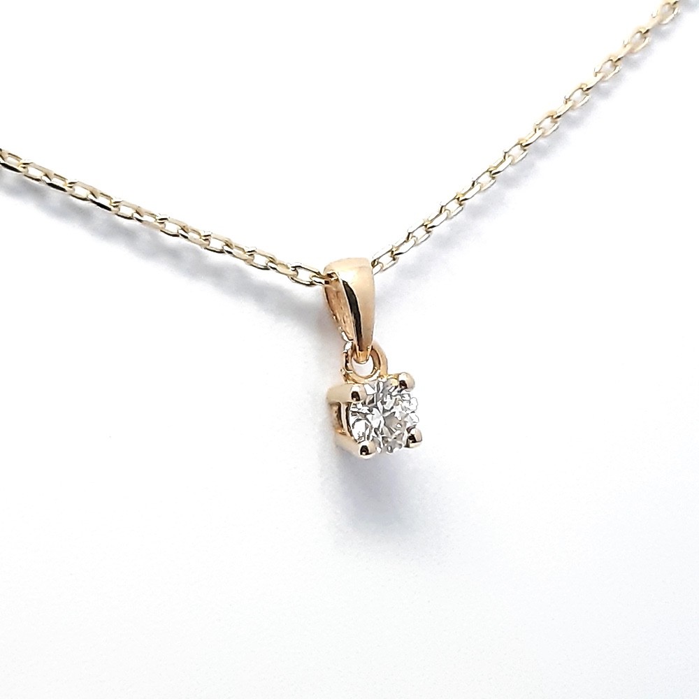 Anhänger, Gelbgold 585 mit 0,15 ct Diamanten (P000430)