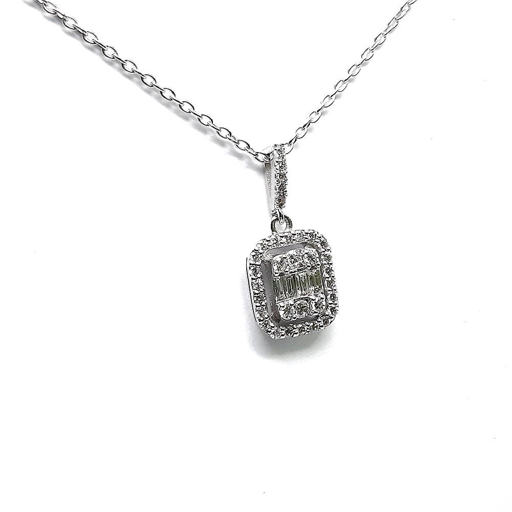 Anhänger, Weißgold 585 mit 0,35 ct Diamanten (P000366)