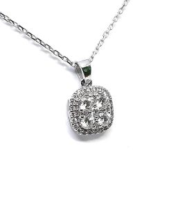 Anhänger Weißgold 585 mit 0,49 ct Diamanten – P000117