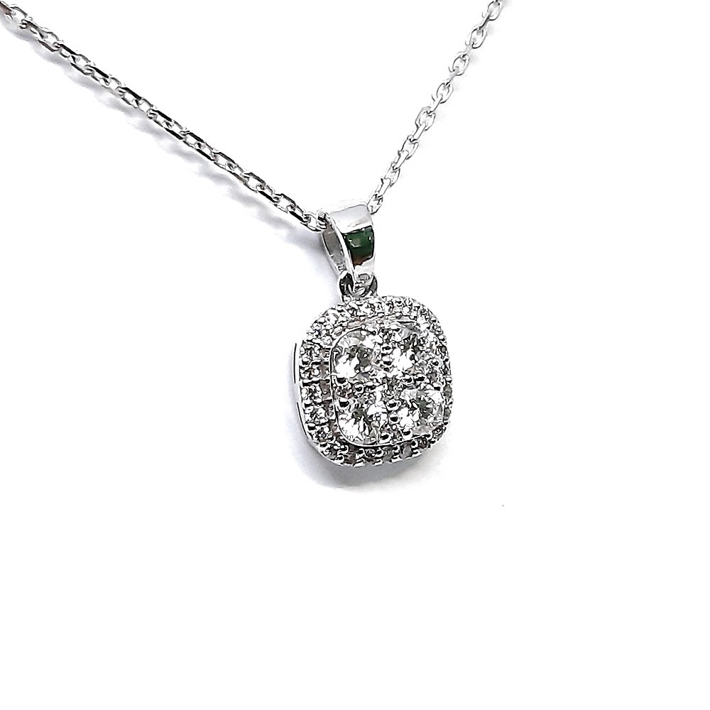 Anhänger, Weißgold 585 mit 0,49 ct Diamanten (P000117)