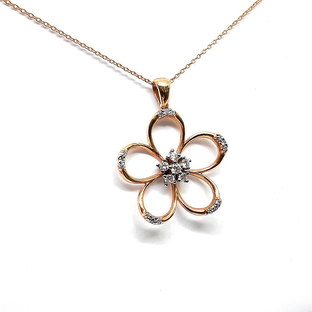 Anhänger, Weiß- und Rotgold 750 mit 0,29 ct Diamanten (FP00061)