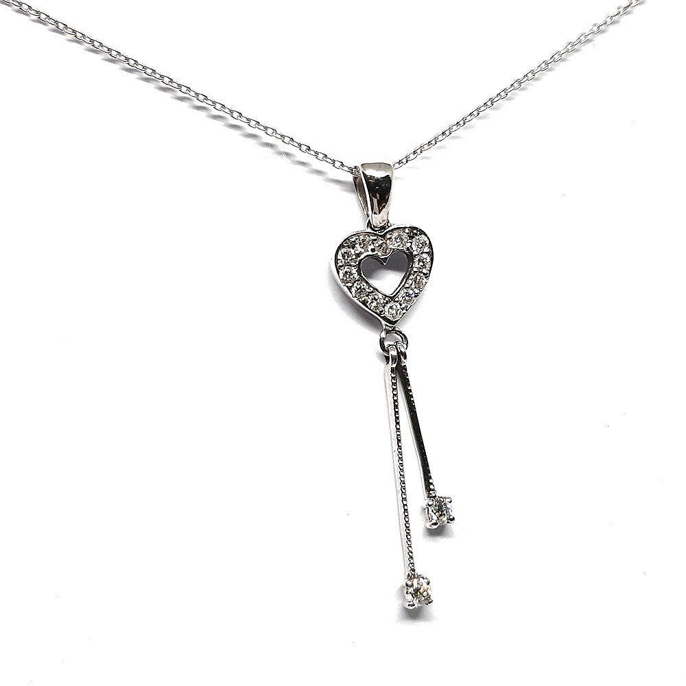 Anhänger, Weißgold 750 mit 0,24 ct Diamanten (FP00080)