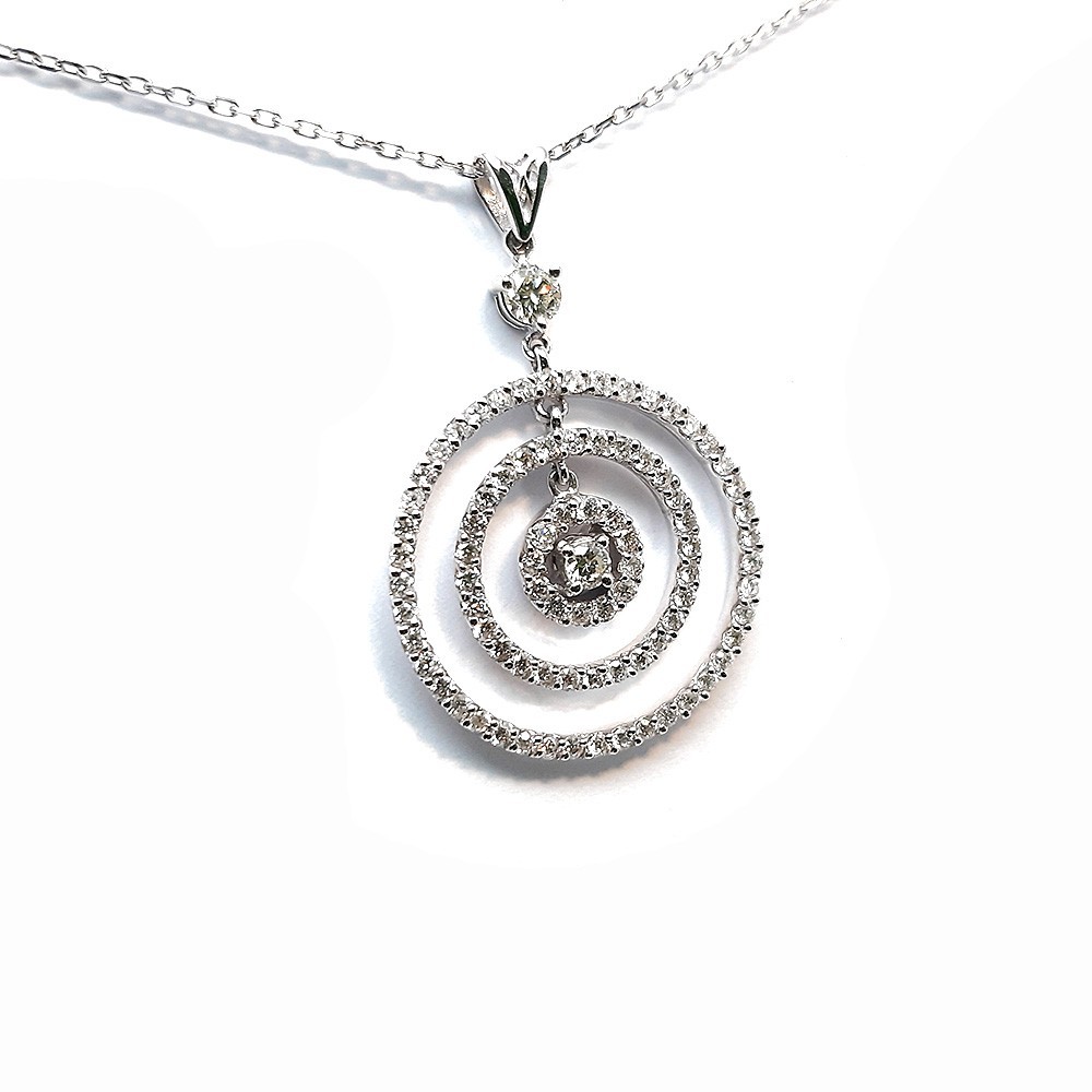 Anhänger, Weißgold 750 mit 1,28 ct Diamanten (FP00090)