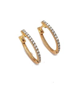 Creolen Gelbgold 585 mit 0,24 ct Diamanten – V000005
