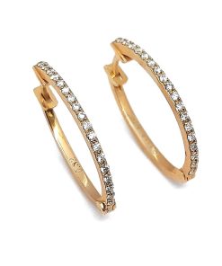 Creolen Gelbgold 585 mit 0,28 ct Diamanten – V000012
