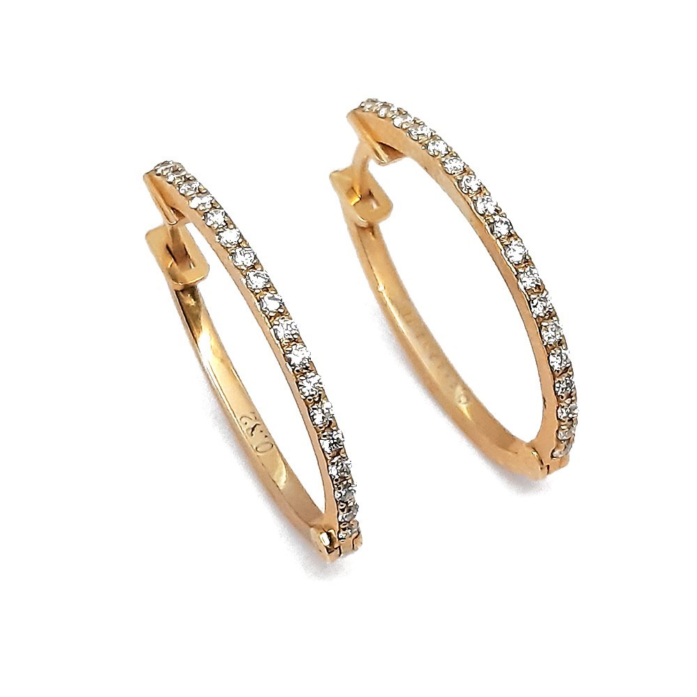 Creolen, Gelbgold 585 mit 0,28 ct Diamanten (V000012)