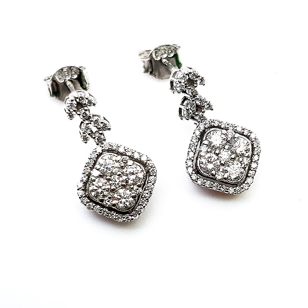Ohrringe, Weißgold 585 mit 0,66 ct Diamanten (P000326)