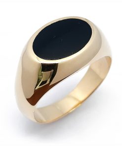 Herrenring Gelbgold 585 mit Onyx – A001672