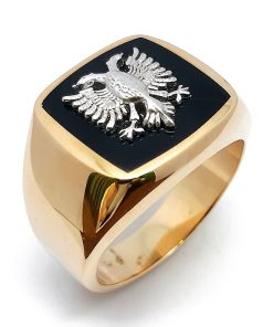 Herrenring Gelbgold 585 mit Onyx – A000984