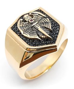 Herrenring Gelbgold 585 mit Onyx – A000990