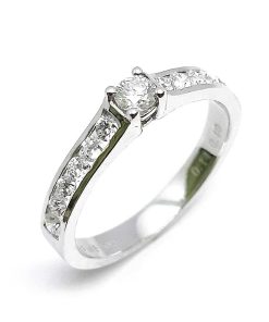 Verlobungsring Weißgold 585 mit 0,50 ct Diamanten – P000553