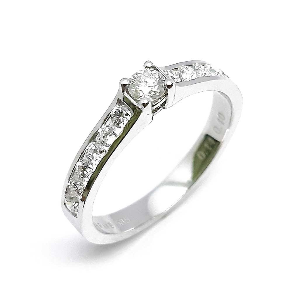 Damenring, Antragsring, Weissgold 585, mit 0,50 ct Diamanten (P000553)