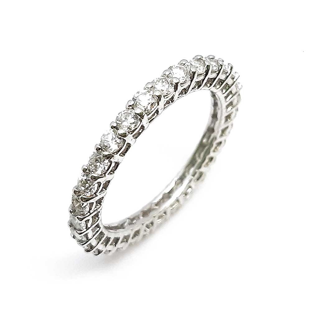 Memoire Ring, Antragsring, Weissgold 585, mit 1,20 ct Diamanten (FP00075)