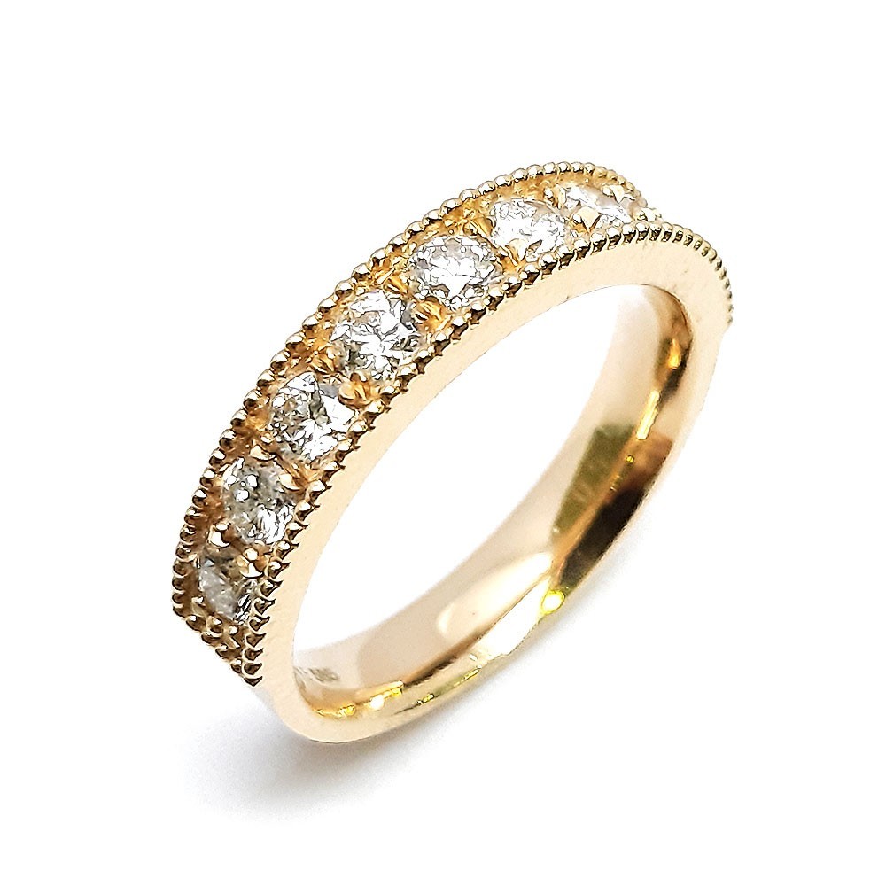 Damenring, Antragsring, Gelbgold 585, mit 0,90 ct Diamanten (V000043)