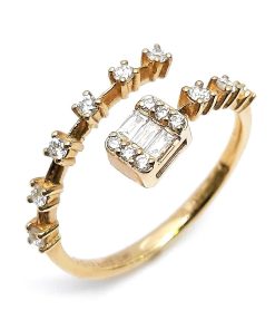 Verlobungsring Gelbgold 585 mit 0,31 ct Diamanten – V000112