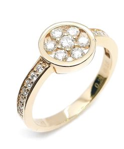 Verlobungsring Gelbgold 585 mit 0,42 ct Diamanten – P000581