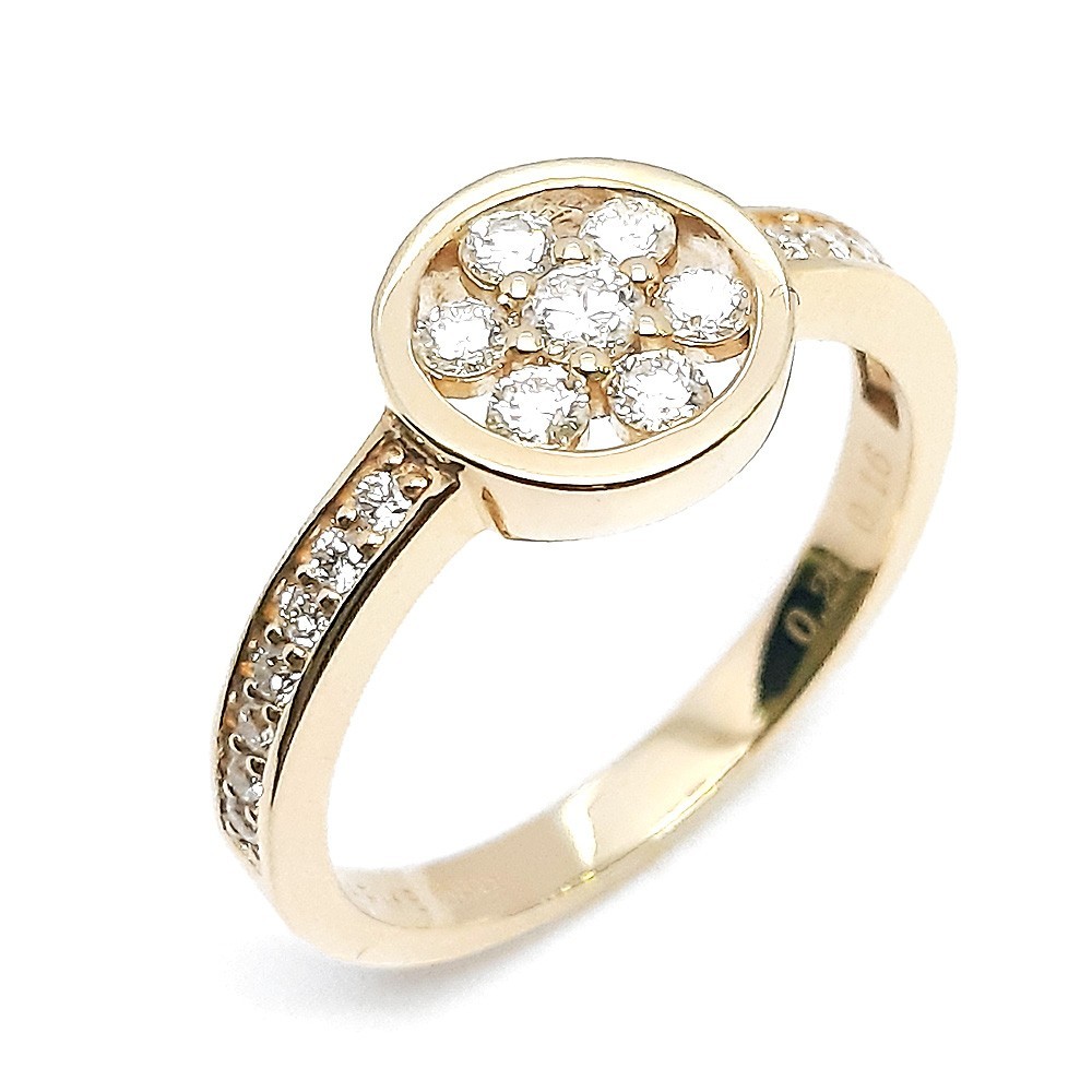 Damenring, Antragsring, Gelbgold 585, mit 0,42 ct Diamanten (P000581)