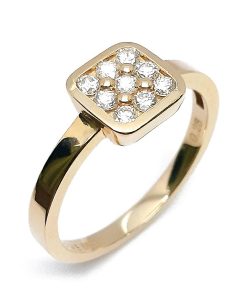 Verlobungsring Gelbgold 585 mit 0,27 ct Diamanten – P000578