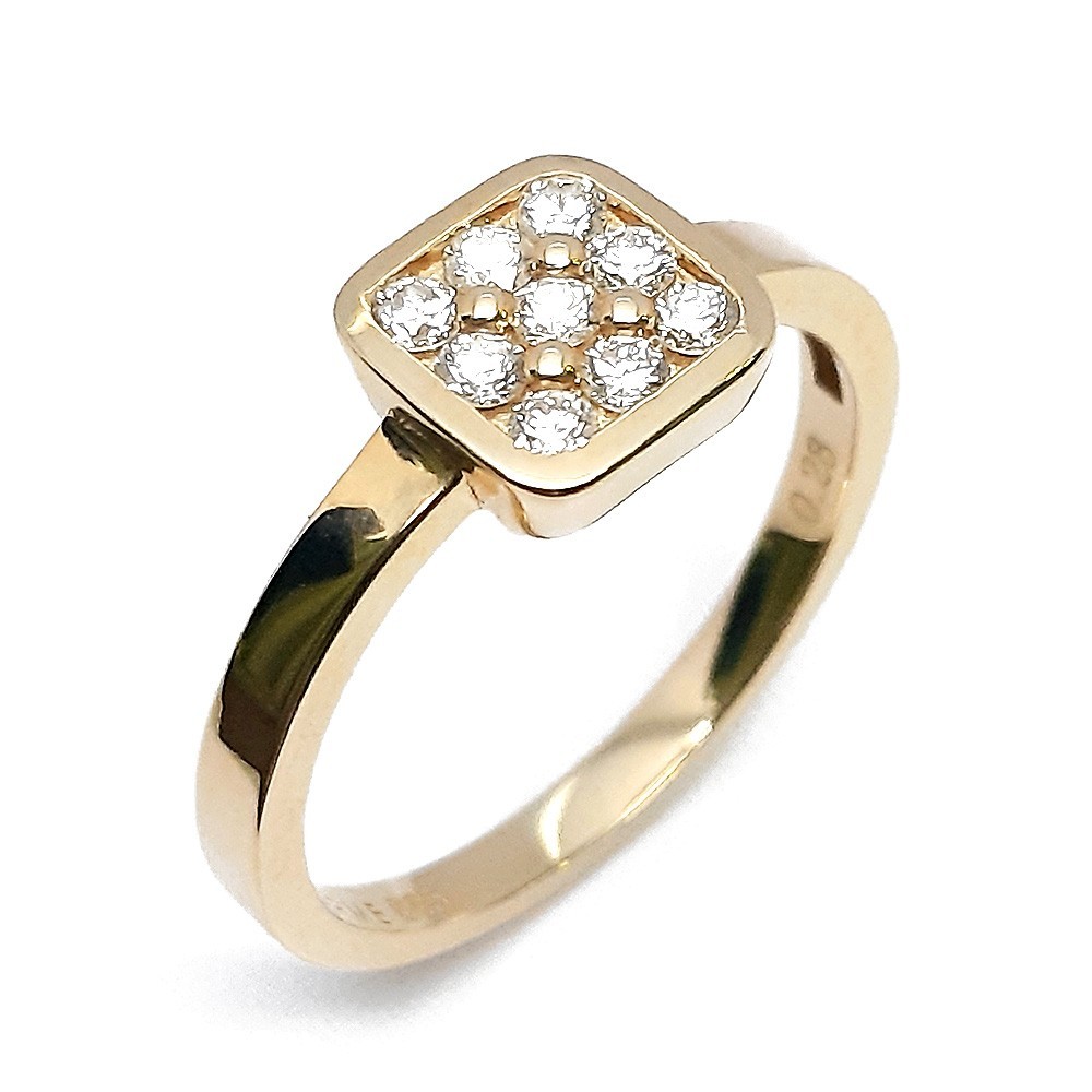 Damenring, Antragsring, Gelbgold 585, mit 0,27 ct Diamanten (P000578)