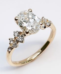 Verlobungsring Gelbgold 585 mit 1,10 ct Labor-Diamanten – L000005