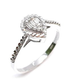 Damenring Weißgold 585 mit 0,10 ct Diamanten – V000092