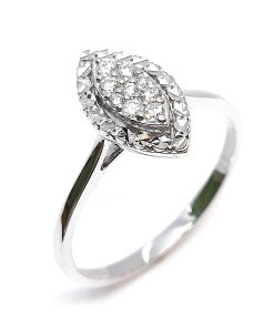 Verlobungsring Weißgold 585 mit 0,11 ct Diamanten – V000079