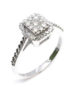 Verlobungsring Weißgold 585 mit 0,15 ct Diamanten – V000097