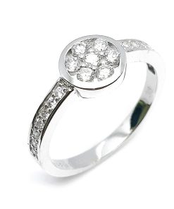 Verlobungsring Weißgold 585 mit 0,35 ct Diamanten – P000509