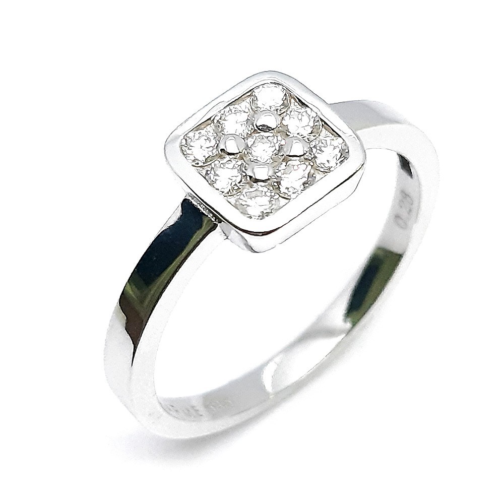 Damenring, Antragsring, Weissgold 585, mit 0,27 ct Diamanten (P000583)