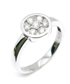 Verlobungsring Weißgold 585 mit 0,25 ct Diamanten – P000584