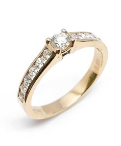 Verlobungsring Gelbgold 585 mit 0,50 ct Diamanten – P000558