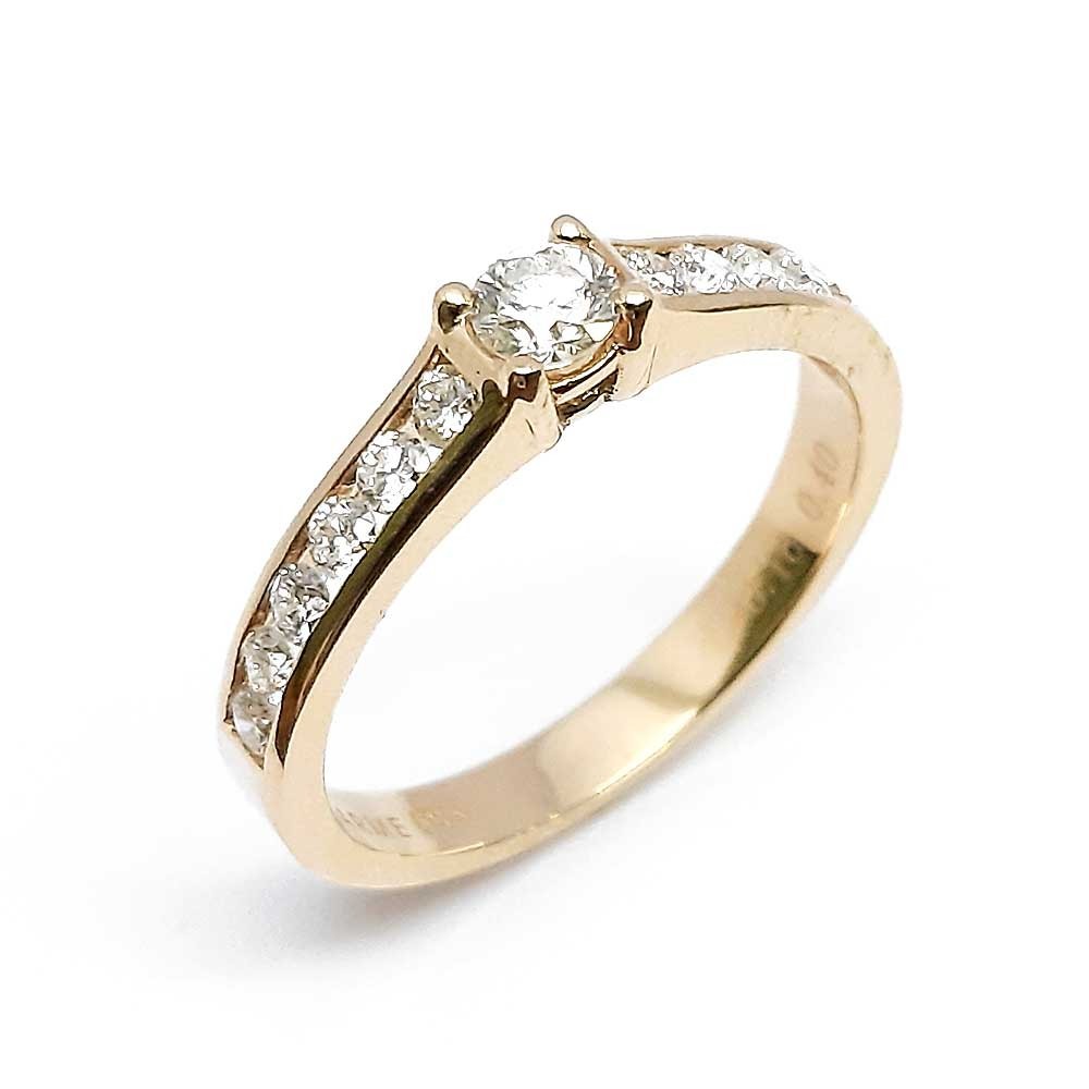 Damenring, Antragsring, Gelbgold 585, mit 0,50 ct Diamanten (P000558)