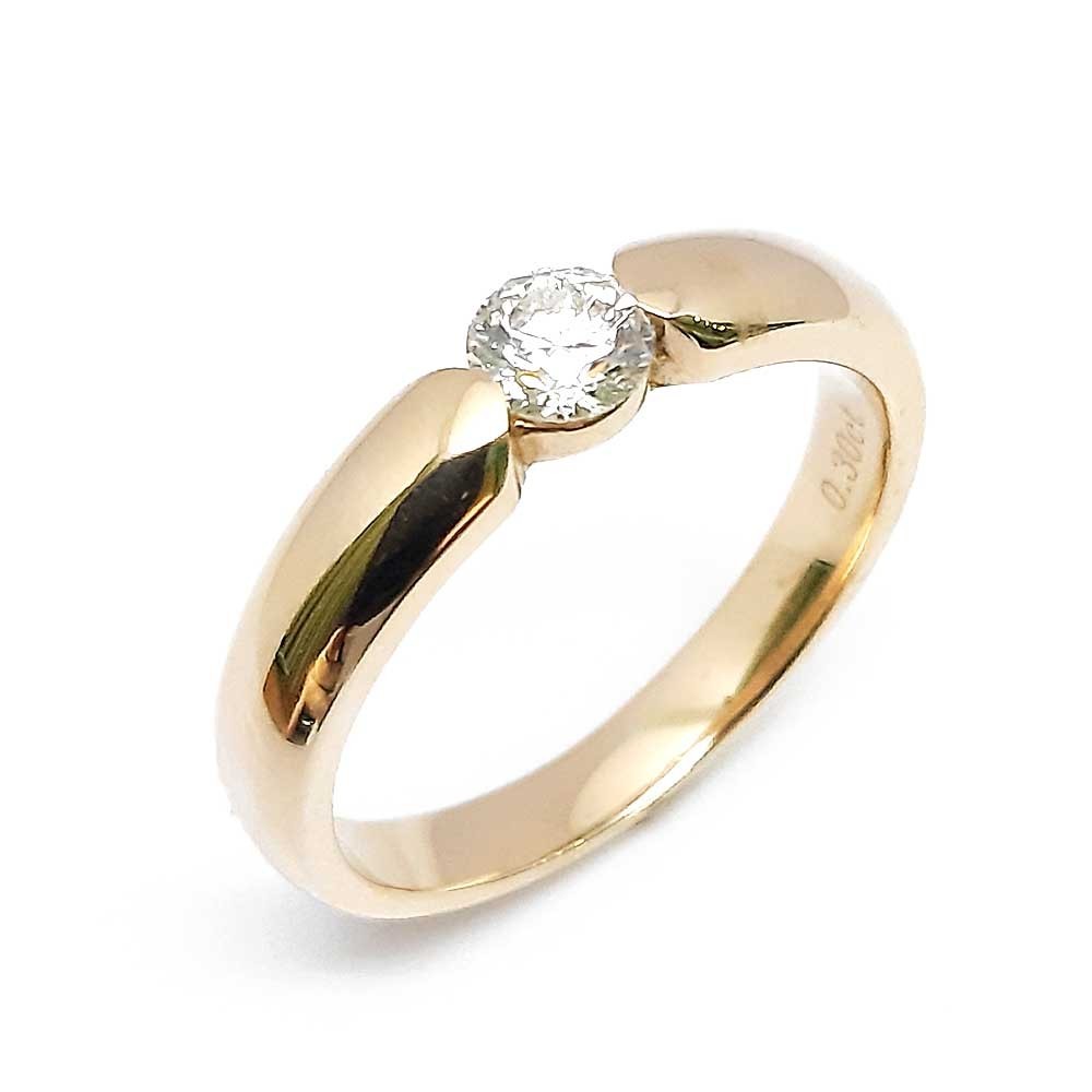 Damenring, Antragsring, Gelbgold 585, mit 0,30 ct Diamanten (P000022)