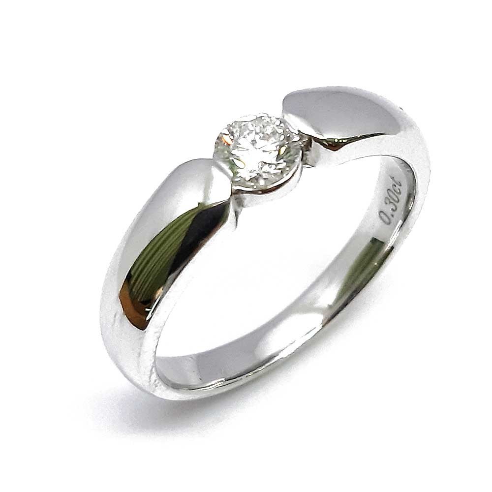 Damenring, Antragsring, Weißgold 585, mit 0,30 ct Diamanten (P00008)